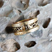 טבעת ברכת כוהנים בעברית עתיקה בזהב